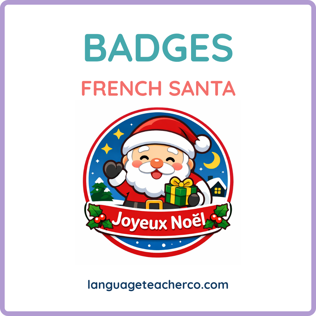 French Santa Badges