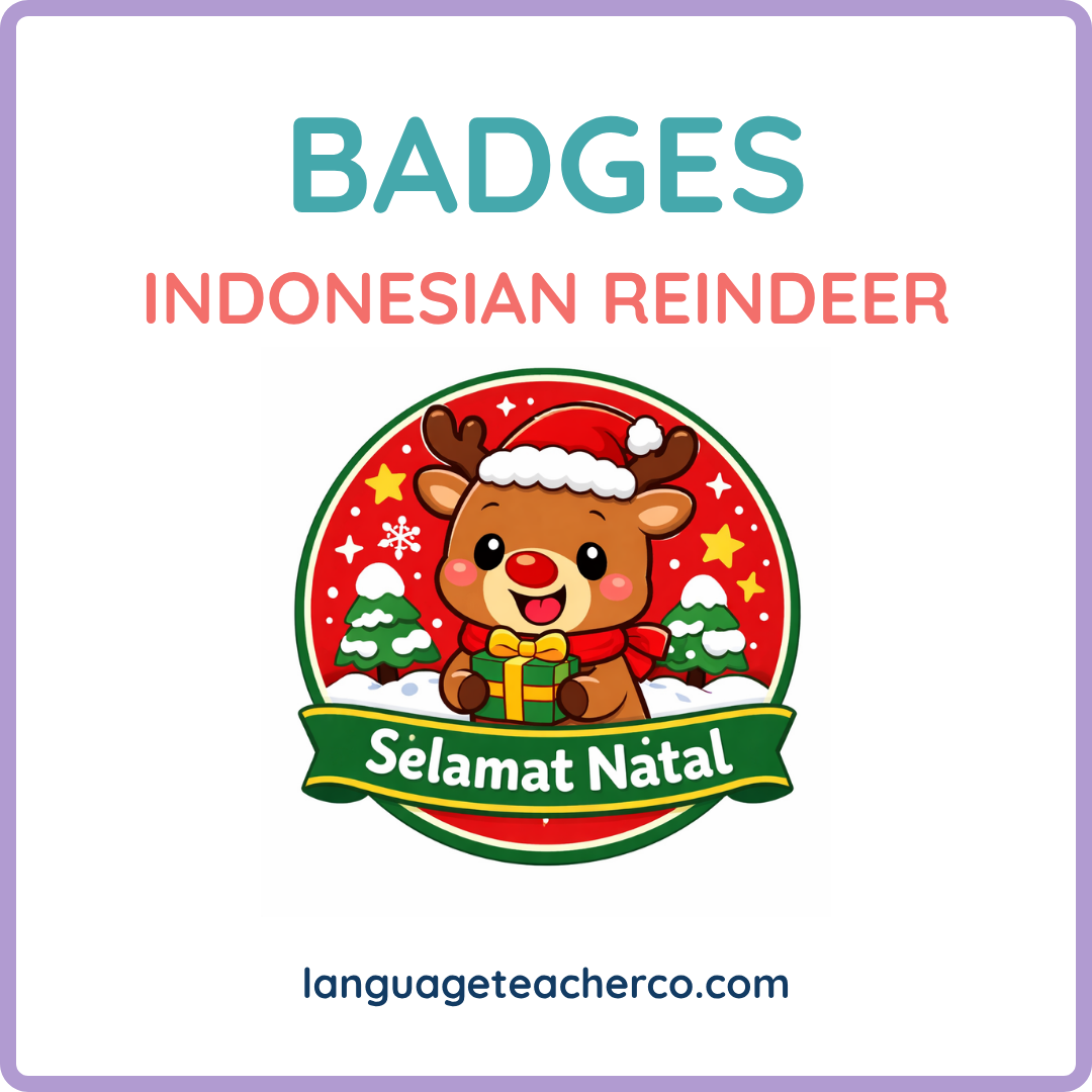 Indonesian Reindeer Badges