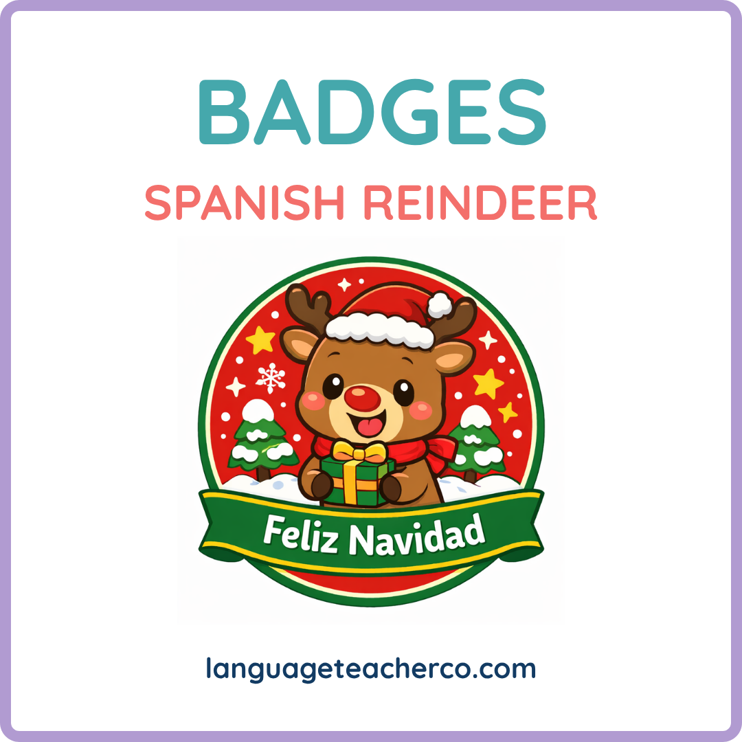 Spanish Reindeer Badges