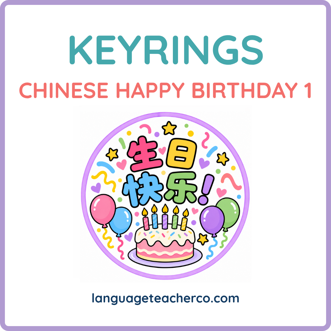 Chinese Happy Birthday 1 Keyrings