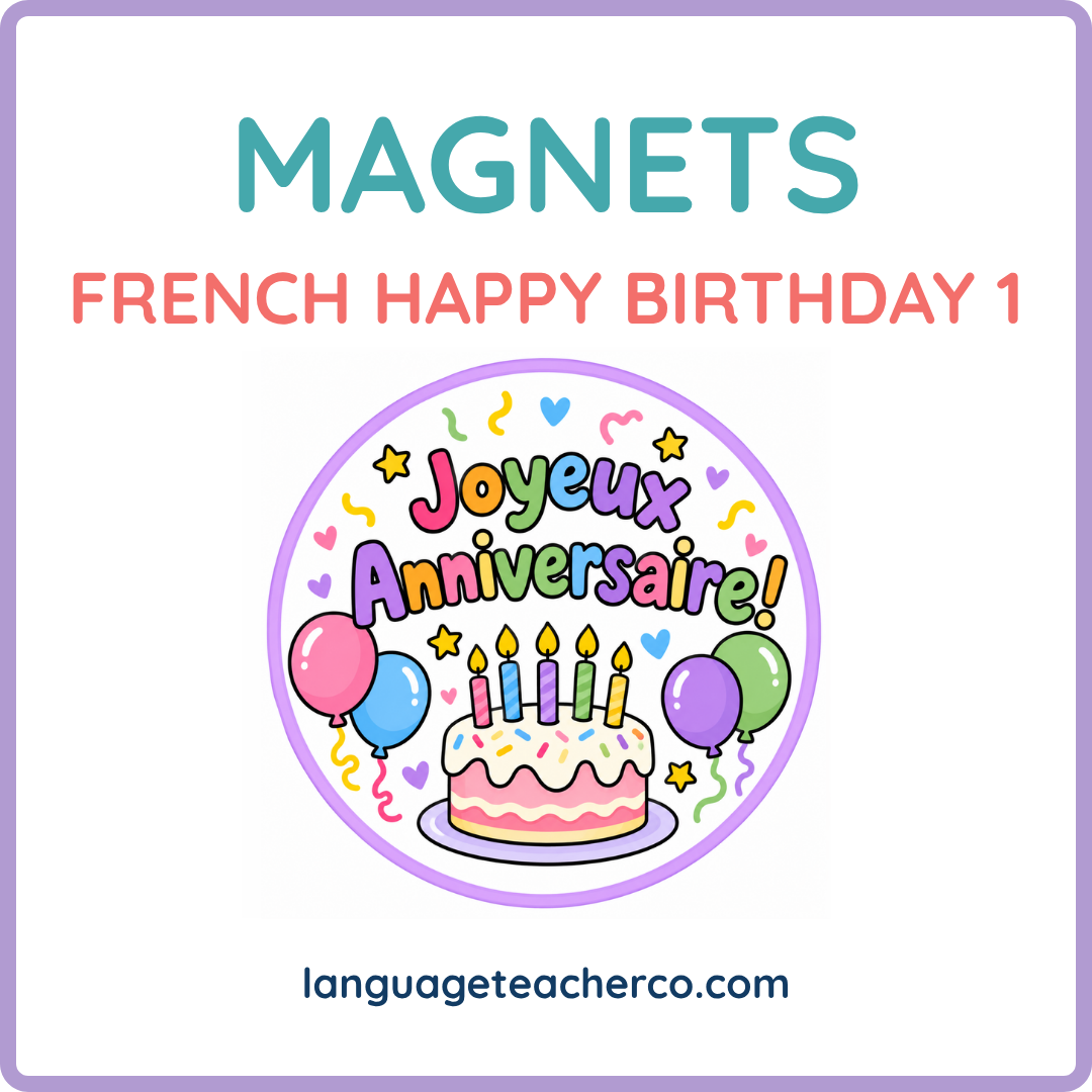 French Happy Birthday 1 Magnets