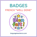 French Well Done Badges