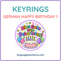 German Happy Birthday 1 Keyrings