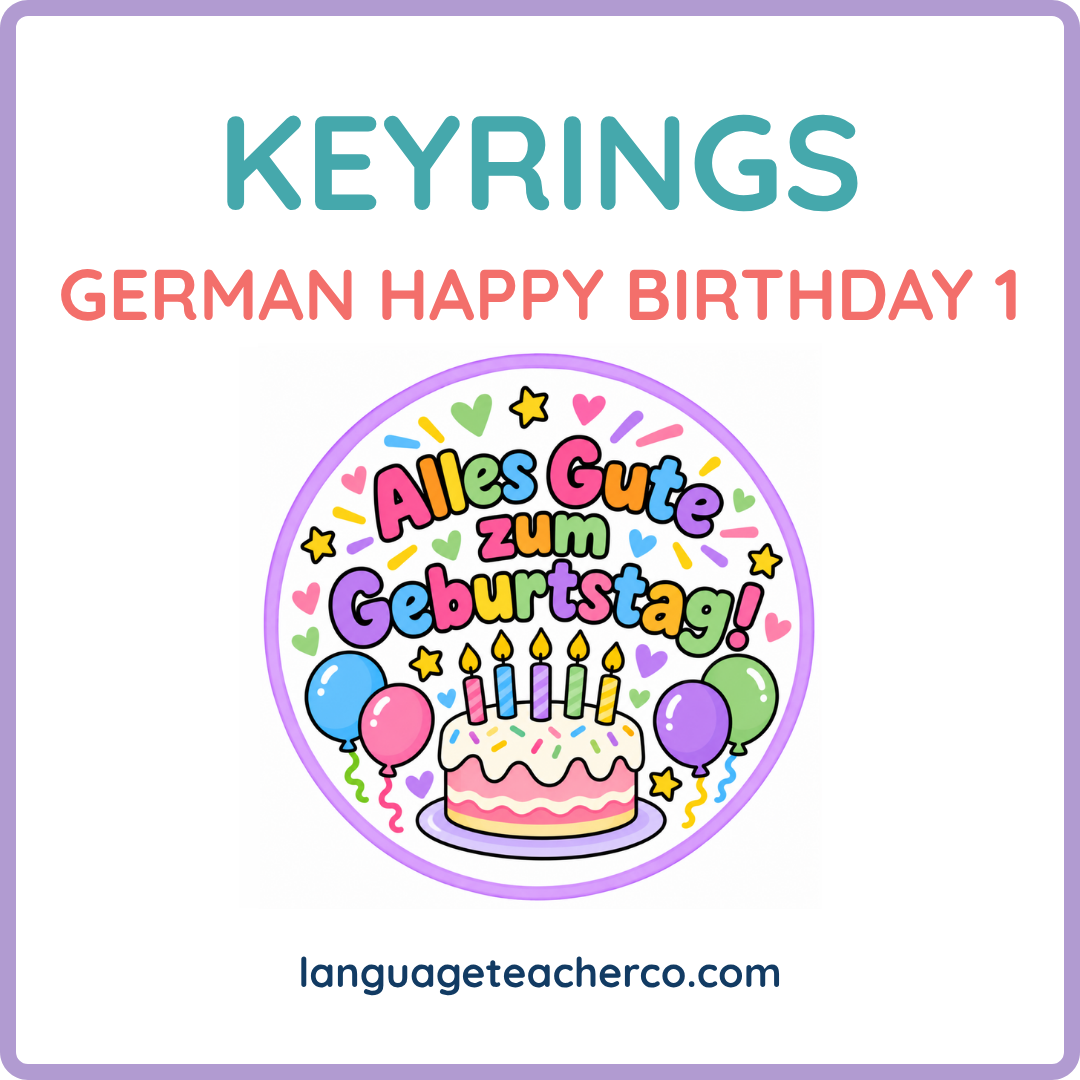 German Happy Birthday 1 Keyrings