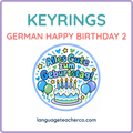 German Happy Birthday 2 Keyrings
