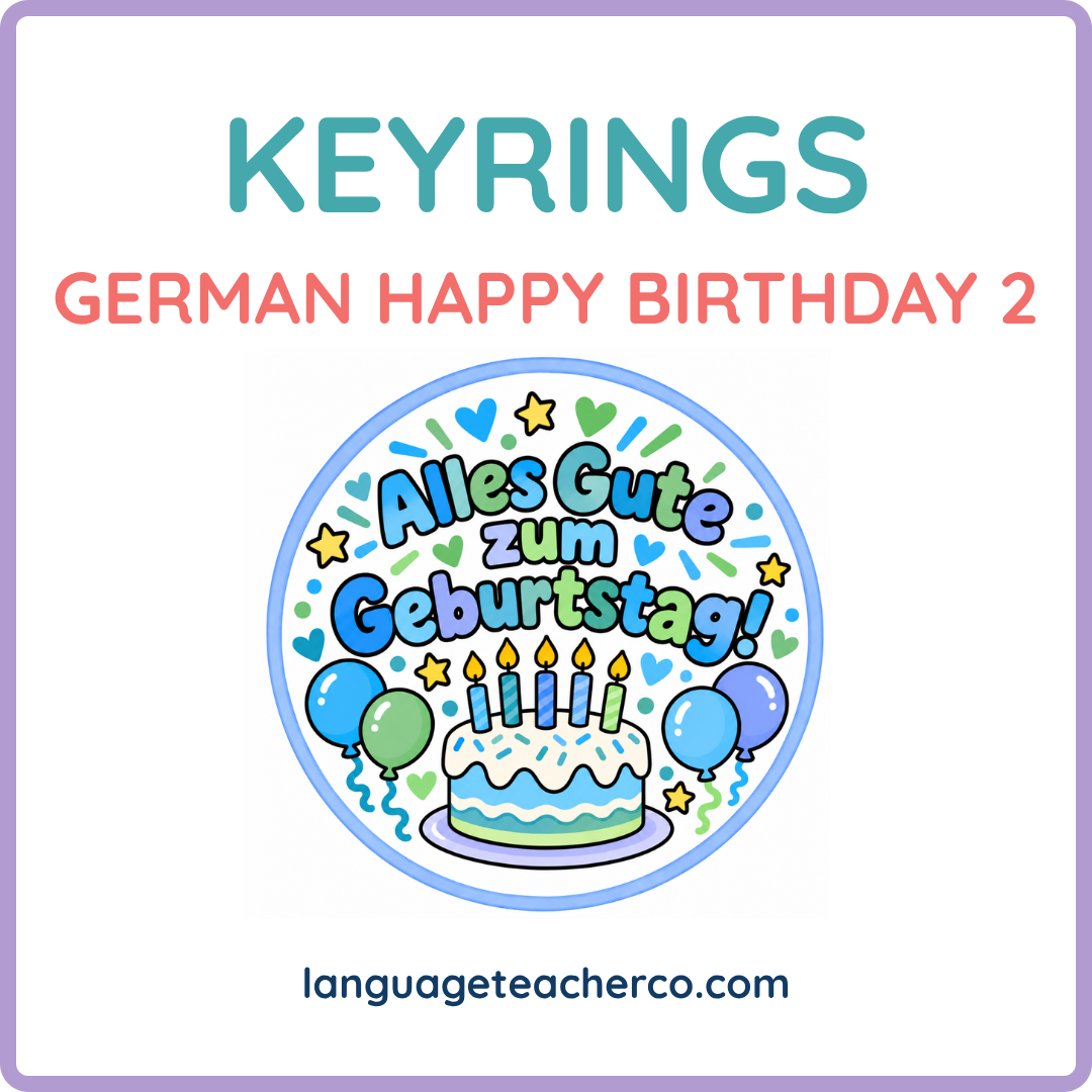 German Happy Birthday 2 Keyrings