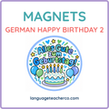 German Happy Birthday 2 Magnets