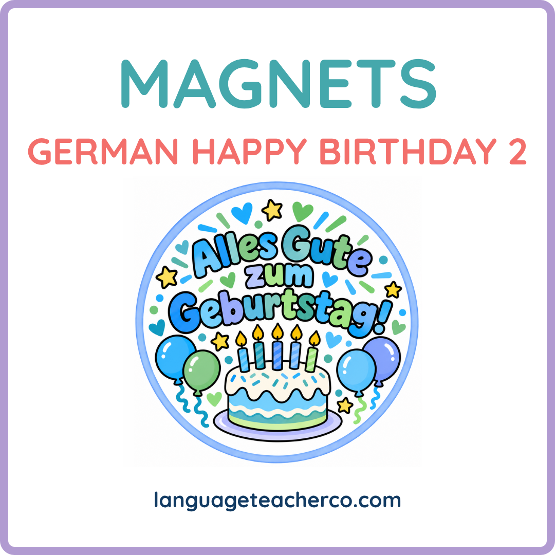 German Happy Birthday 2 Magnets