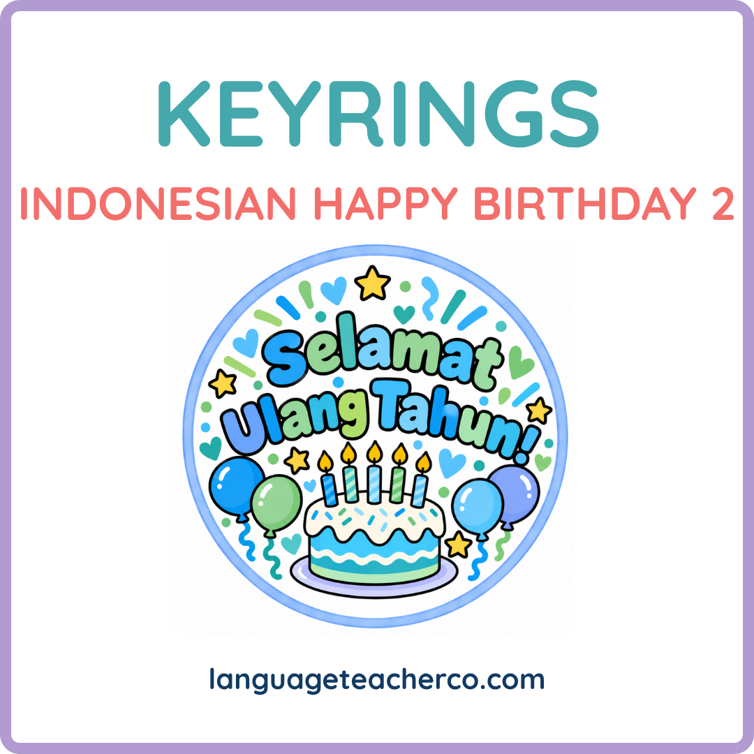 Indonesian Happy Birthday 2 Keyrings