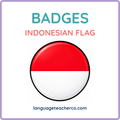 Indonesian Flag Badges