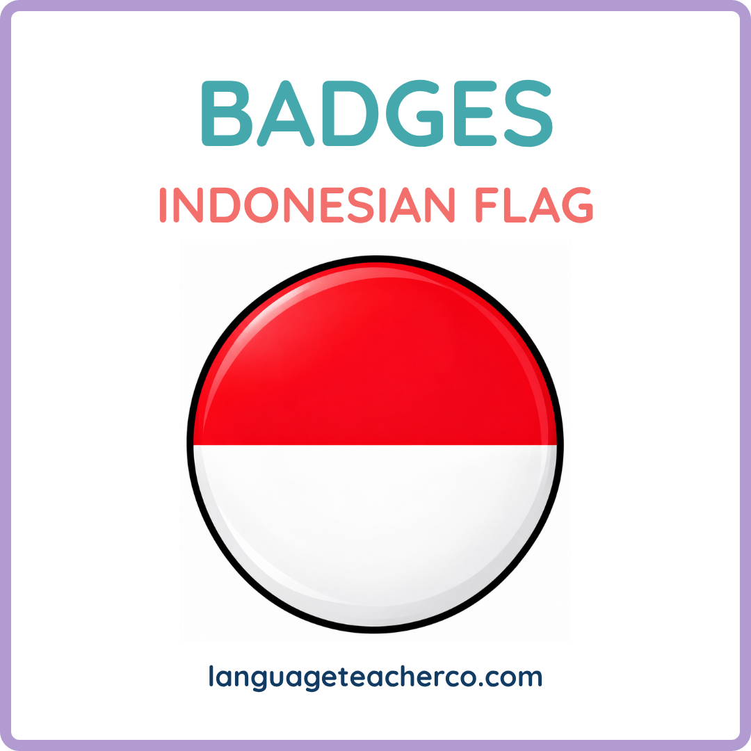 Indonesian Flag Badges