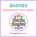 Indonesian Well Done Badges