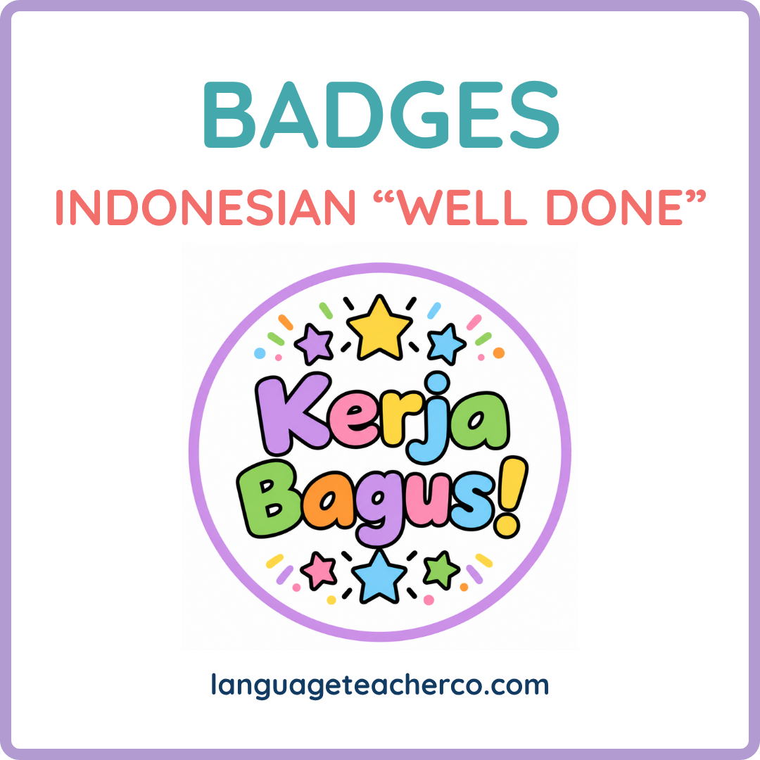 Indonesian Well Done Badges