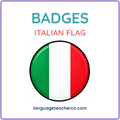 Italian Flag Badges