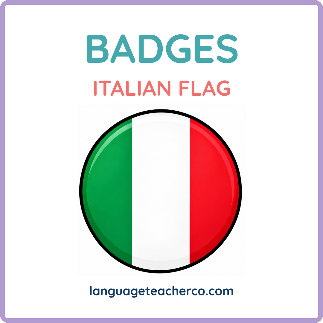 Italian Flag Badges