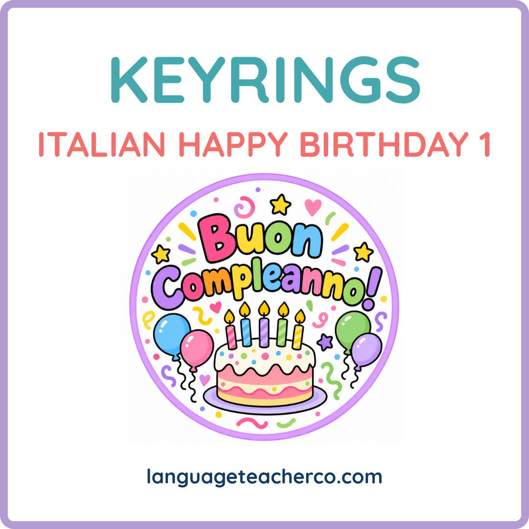 Italian Happy Birthday 1 Keyrings