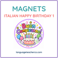 Italian Happy Birthday 1 Magnets