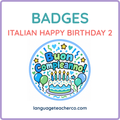 Italian Happy Birthday 2 Badges
