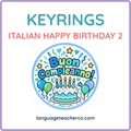 Italian Happy Birthday 2 Keyrings