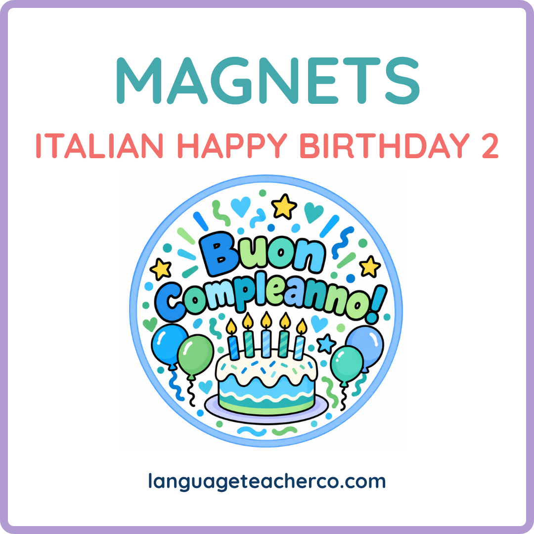 Italian Happy Birthday 2 Magnets