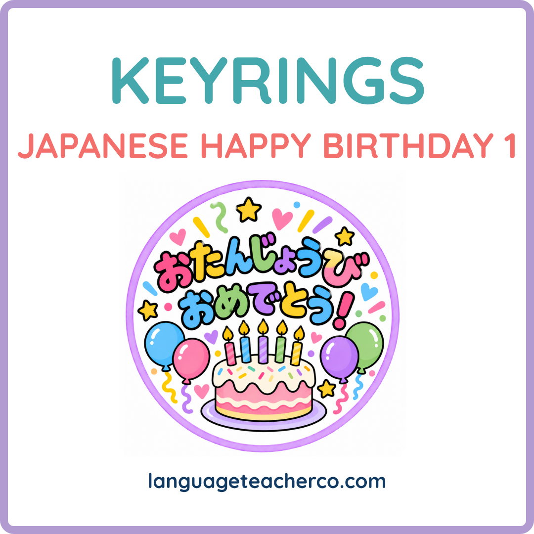 Japanese Happy Birthday 1 Keyrings