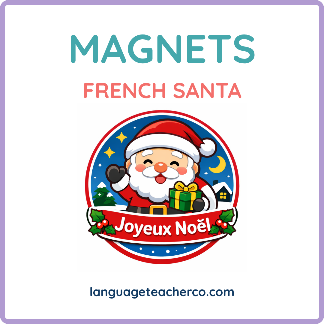 French Santa Magnets
