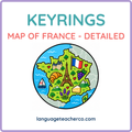 Map of France Keyrings - Detailed Design