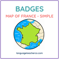 Map of France Badges - Simple Design