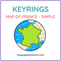 Map of France Keyrings - Simple Design