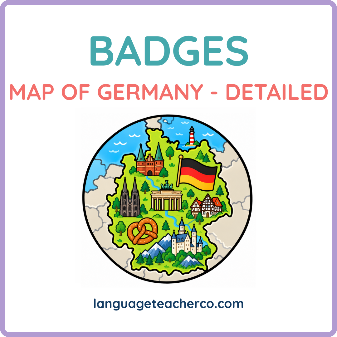 Map of Germany Badges - Detailed Design