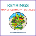 Map of Germany Keyrings - Detailed Design