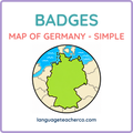 Map of Germany Badges - Simple Design