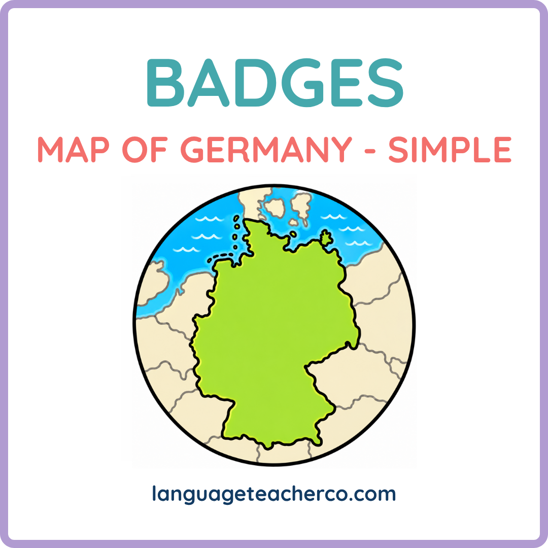 Map of Germany Badges - Simple Design