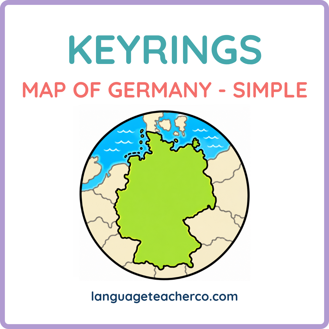 Map of Germany Keyrings - Simple Design