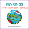 Map of Indonesia Keyrings - Detailed Design