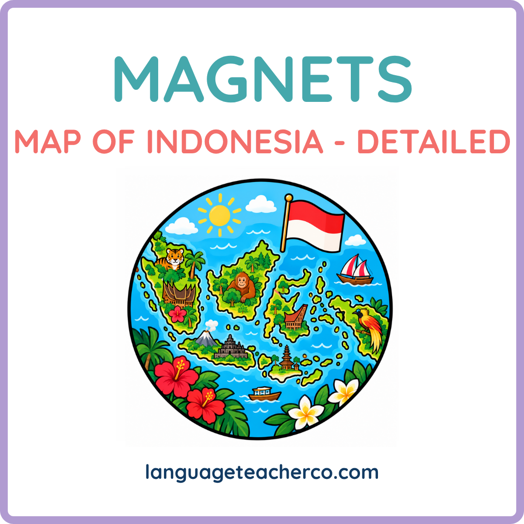 Map of Indonesia Magnets - Detailed Design