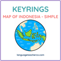 Map of Indonesia Keyrings - Simple Design