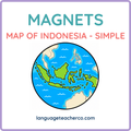Map of Indonesia Magnets - Simple Design