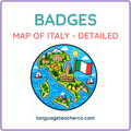Map of Italy Badges - Detailed Design