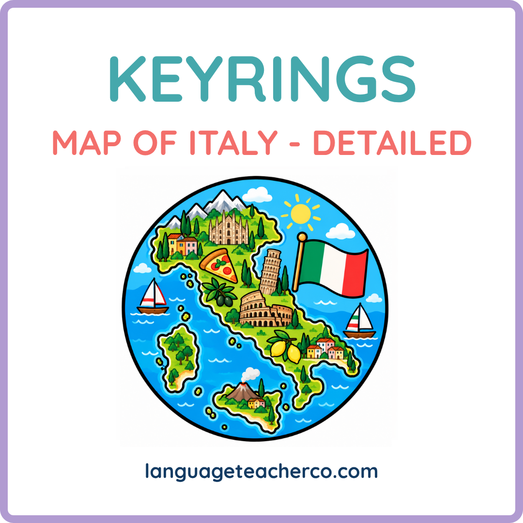 Map of Italy Keyrings - Detailed Design