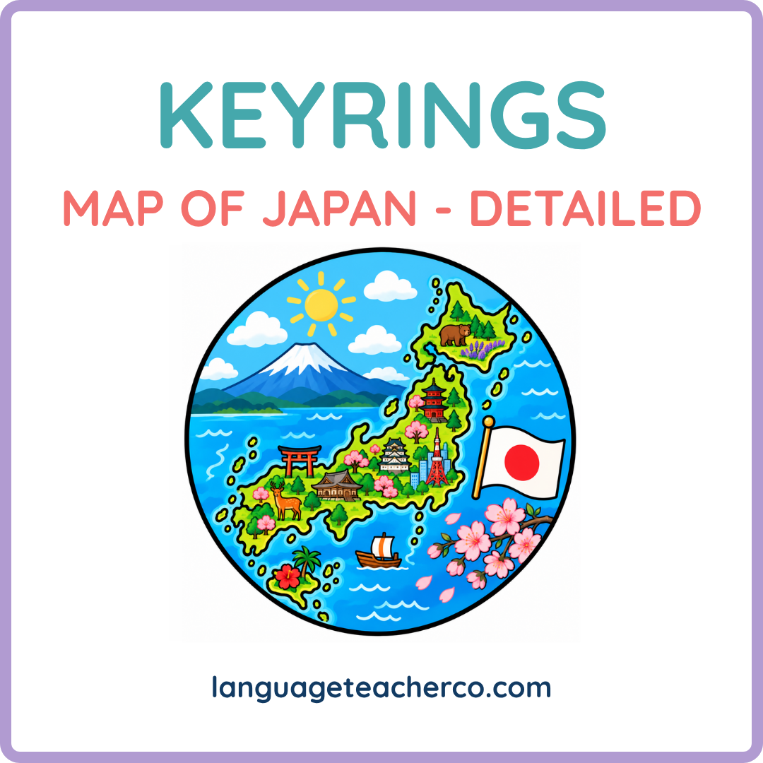 Map of Japan Keyrings - Detailed Design
