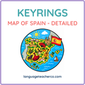 Map of Spain Keyrings - Detailed Design