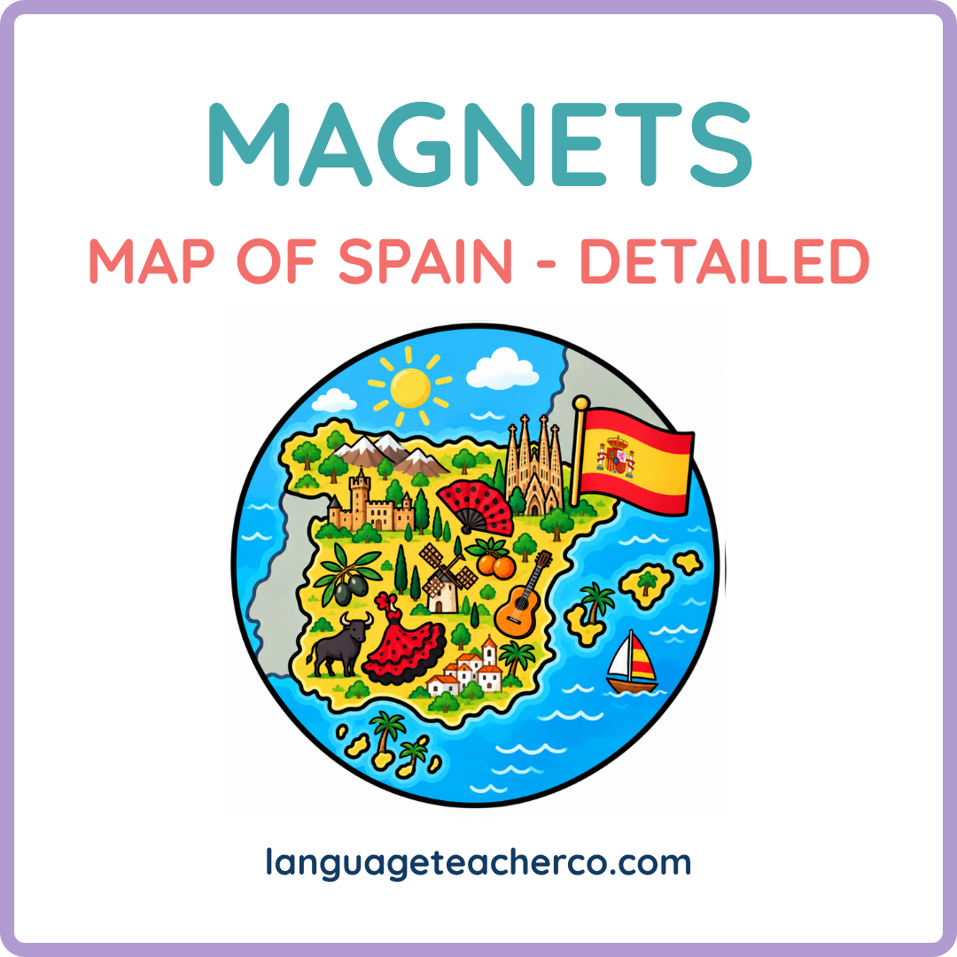 Map of Spain Magnets - Detailed Design