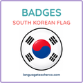 South Korean Flag Badges