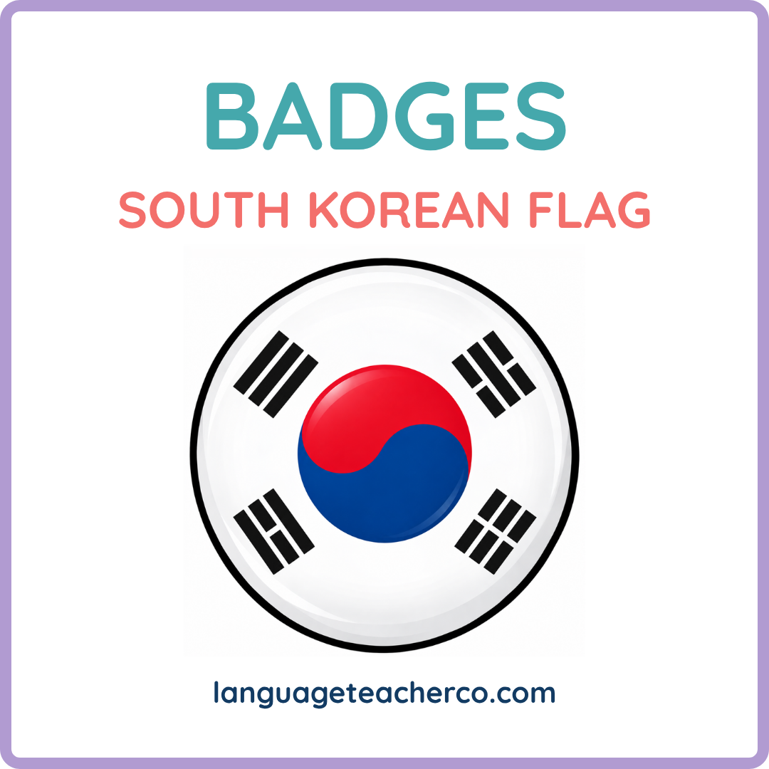 South Korean Flag Badges