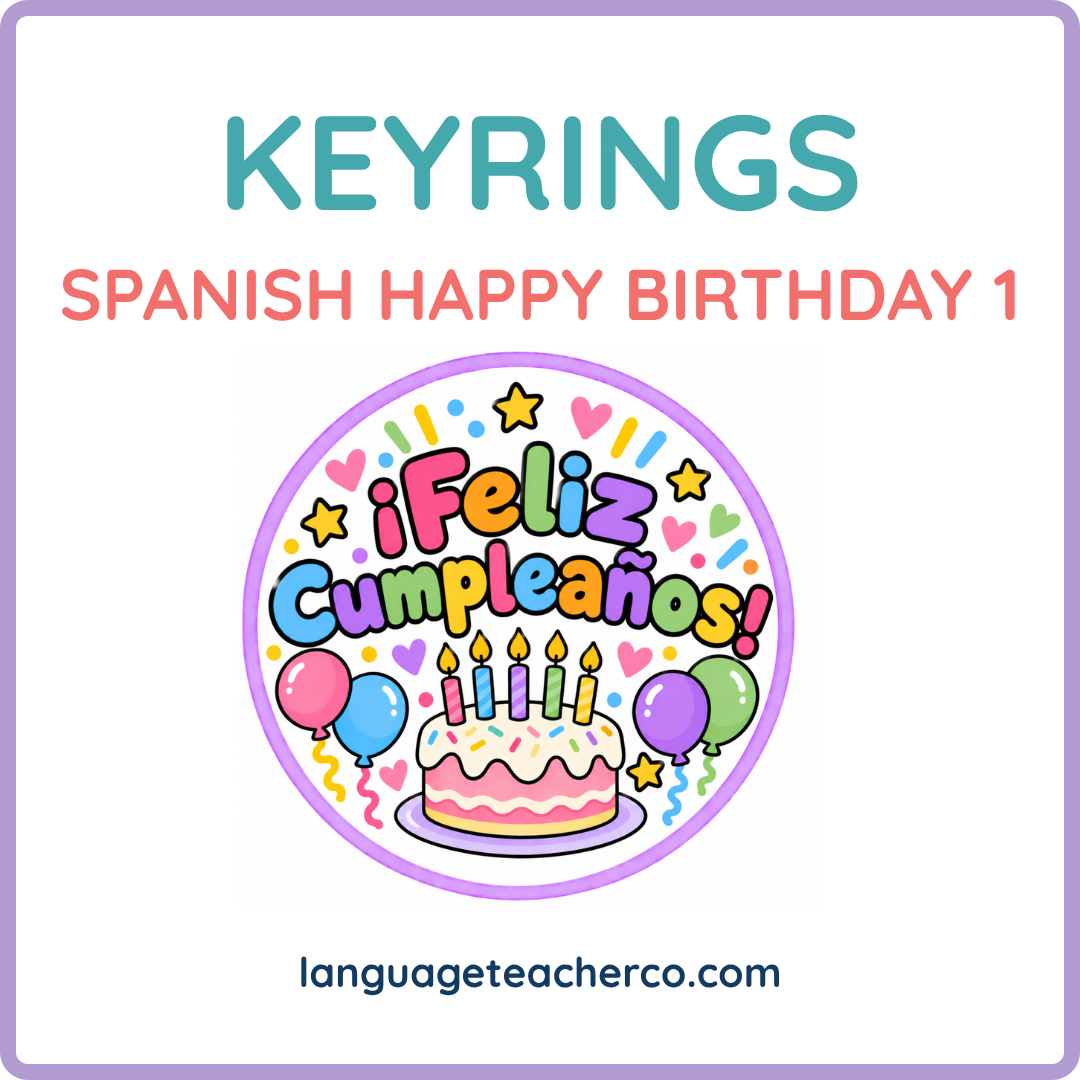 Spanish Happy Birthday 1 Keyrings