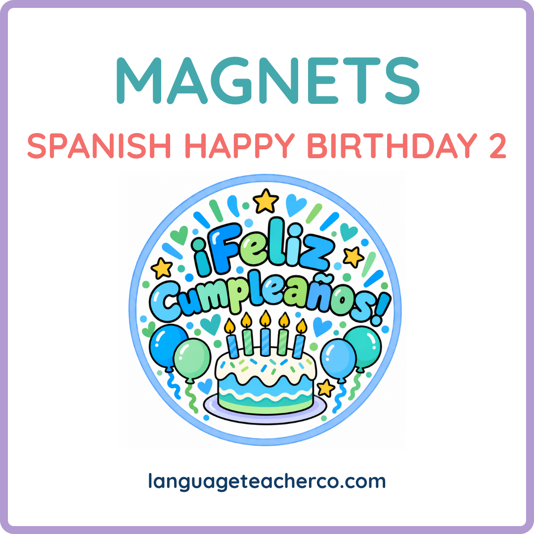 Spanish Happy Birthday 2 Magnets
